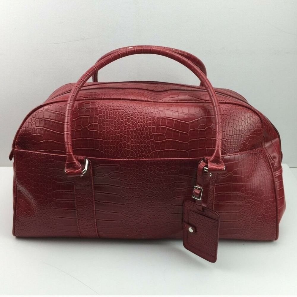 Bath & Body Works Red Travel Bag with Silver Hardware